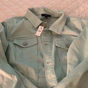 Talbots NWT beautiful denim jacket light green 2X